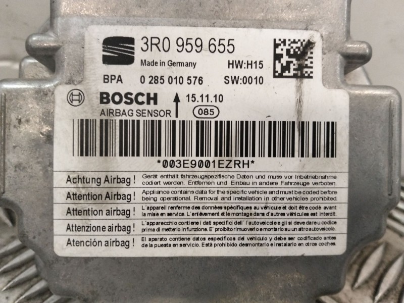 Recambio de centralita airbag para seat exeo st (3r5)(2009>) 2.0 tdi referencia OEM IAM 3R0959655 0285010576 
