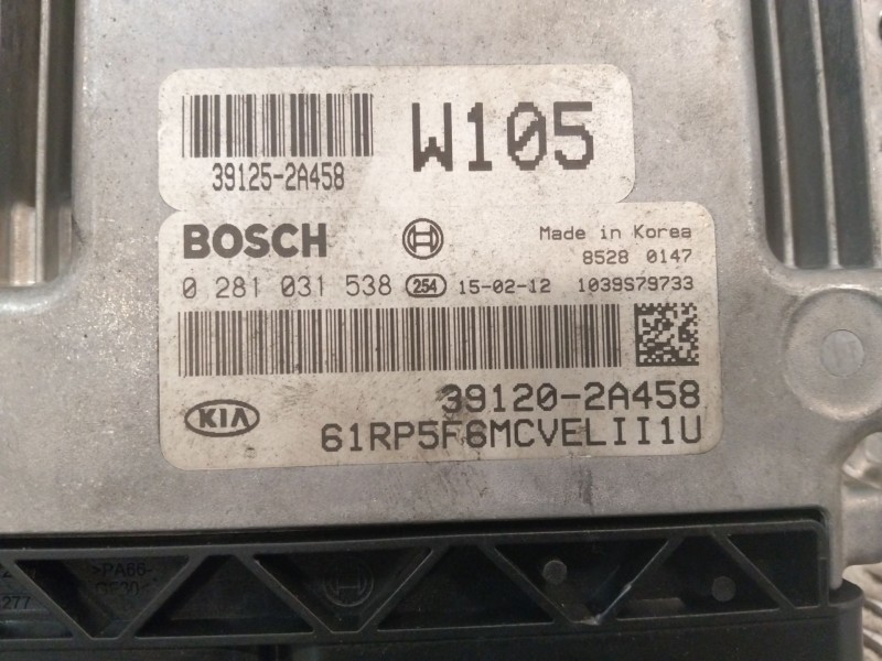 Recambio de centralita motor uce para kia carens iv 1.7 crdi referencia OEM IAM 391202A458 0281031538 