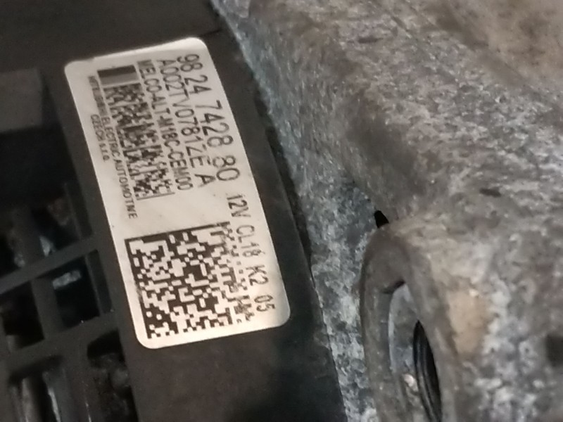 Recambio de alternador para citroën berlingo furgoneta/monovolumen (k9) 1.5 bluehdi 100 referencia OEM IAM 9824742880  