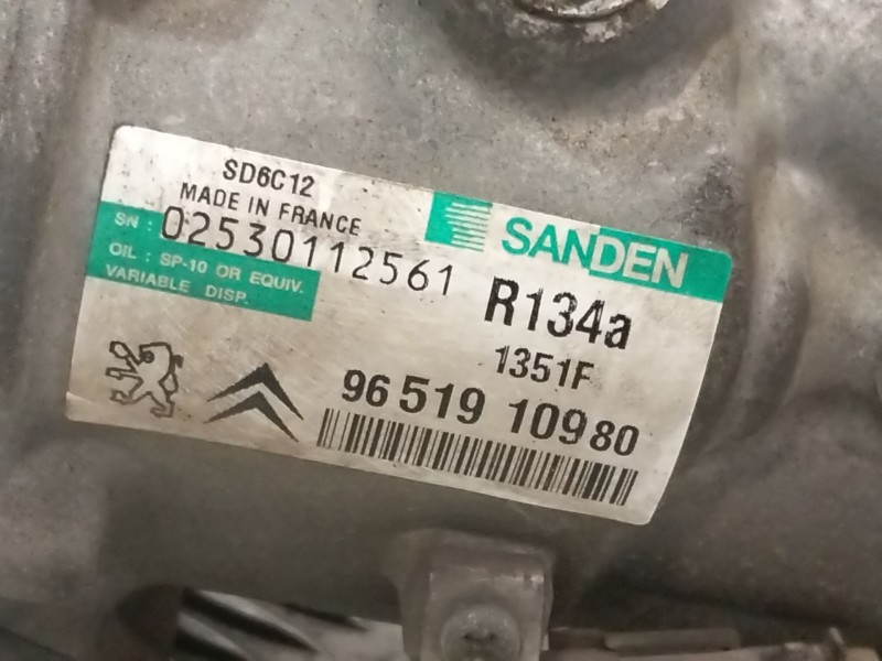 Recambio de compresor aire acondicionado para peugeot 207 cc (wd_) 1.6 hdi referencia OEM IAM 9651910980  