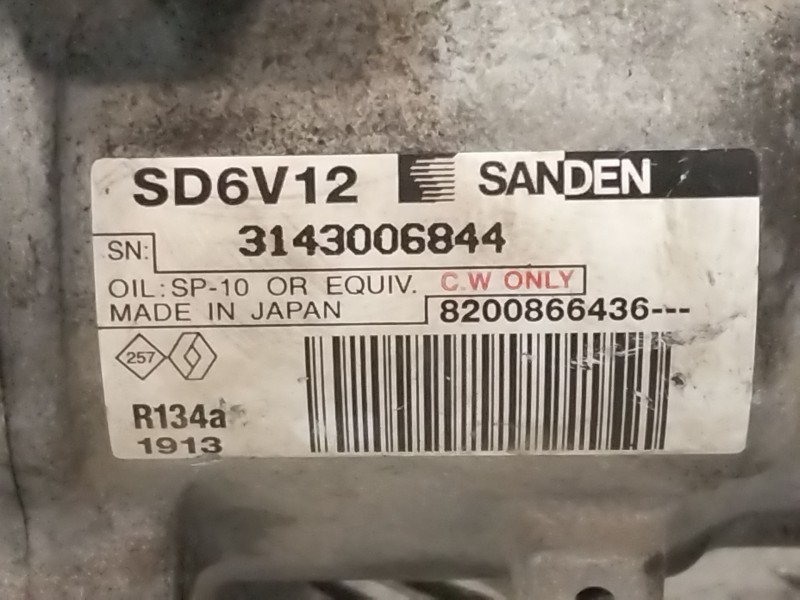 Recambio de compresor aire acondicionado para renault kangoo (kc0/1_) 1.5 dci referencia OEM IAM 8200866436  