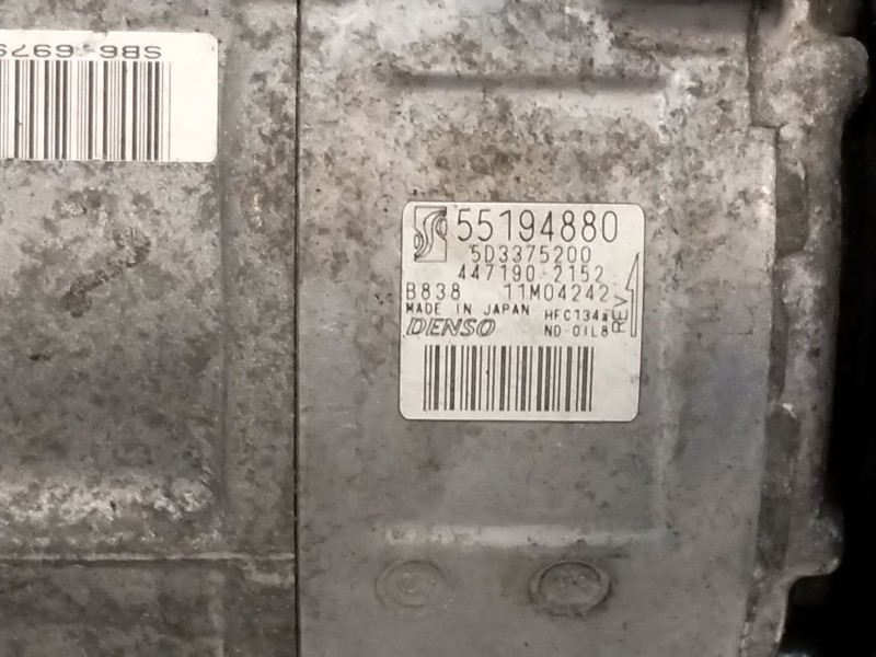 Recambio de compresor aire acondicionado para fiat punto evo (199_) 1.2 referencia OEM IAM 55194880  