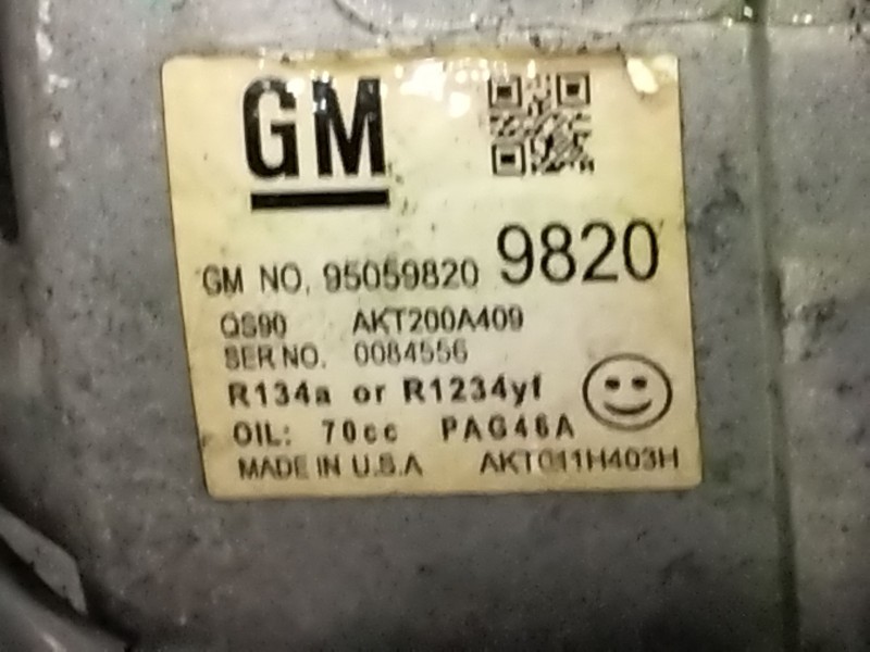 Recambio de compresor aire acondicionado para chevrolet aveo hatchback (t300) 1.3 d referencia OEM IAM 95059820  