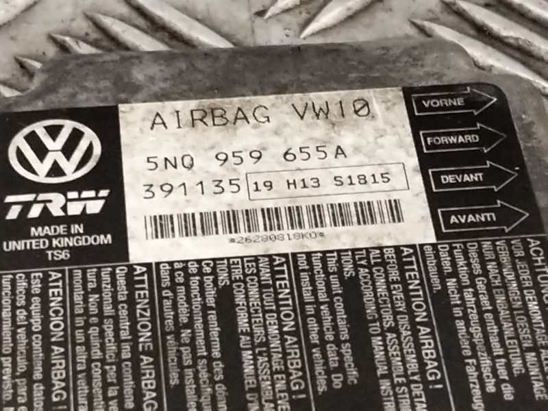 Recambio de centralita airbag para volkswagen tiguan (5n_) 1.4 tsi 4motion referencia OEM IAM 5N0959655A  