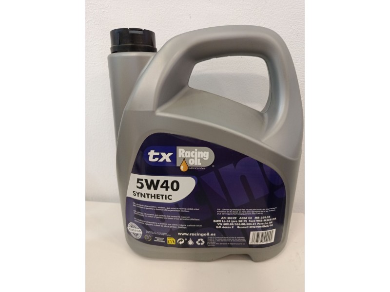 Recambio de aceite tx racing oil 5w40 c3 5 l para » otros... modelos referencia OEM IAM 100040005  