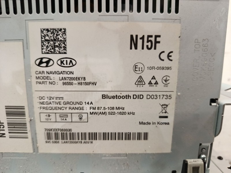 Recambio de pantalla / mando multifuncion para kia stonic (yb) 1.0 t-gdi referencia OEM IAM 97250H8420  