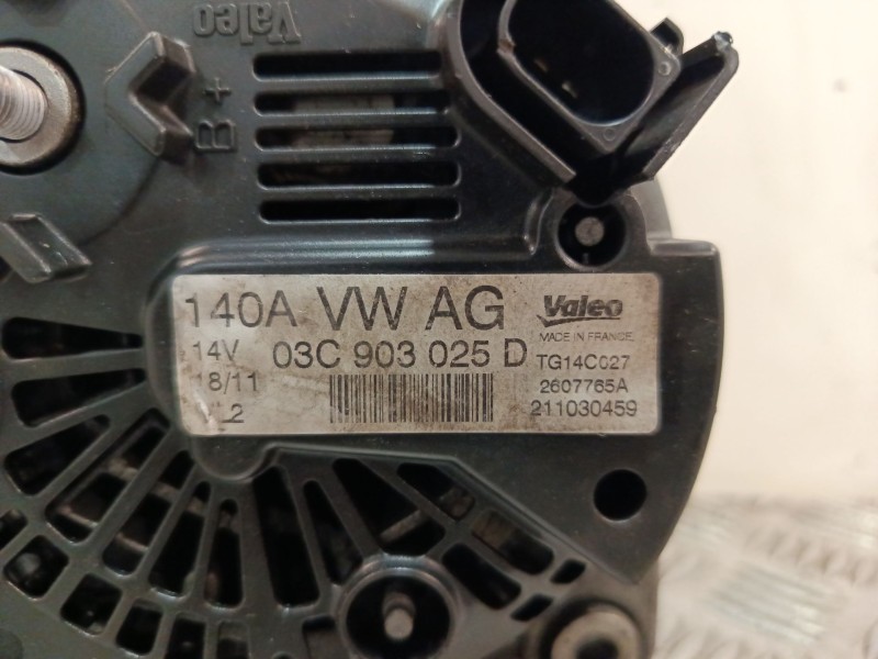 Recambio de alternador para seat leon (1p1) 1.4 tsi referencia OEM IAM 03C903023AX 03C903025D 03C903025DX