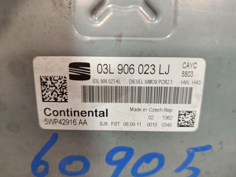 Recambio de centralita motor uce para seat altea xl (5p5, 5p8) 1.6 tdi referencia OEM IAM 03L906023LJ  