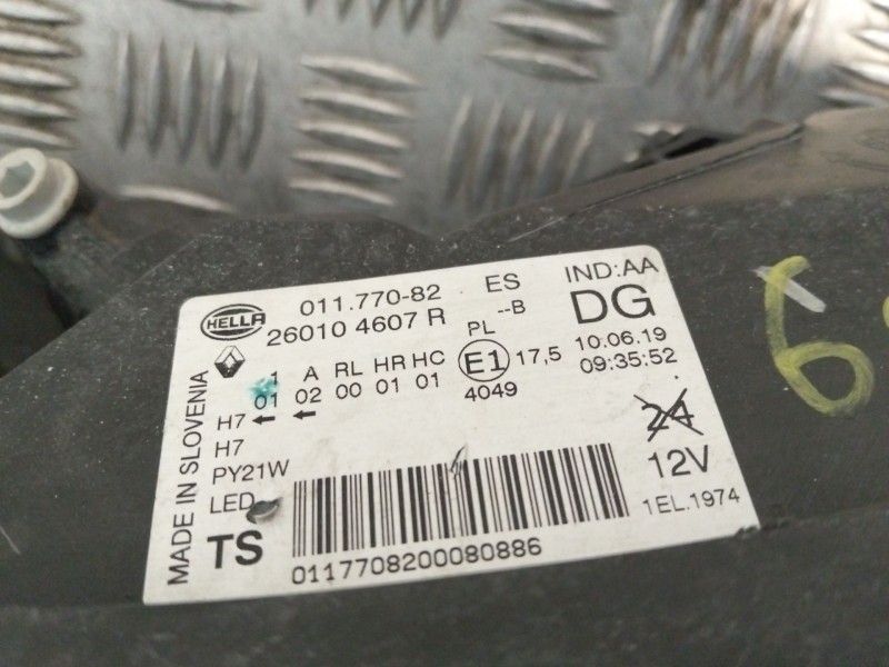 Recambio de faro derecho para renault kadjar (ha_, hl_) 1.3 tce 140 referencia OEM IAM 260104607R  