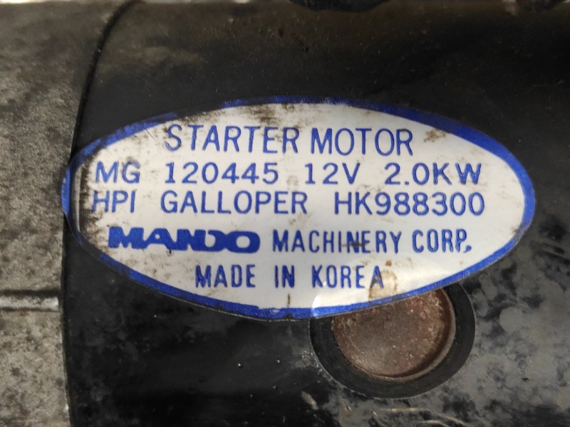 Recambio de motor arranque para mitsubishi galloper (hyundai) exceed referencia OEM IAM HK988300  MG120445