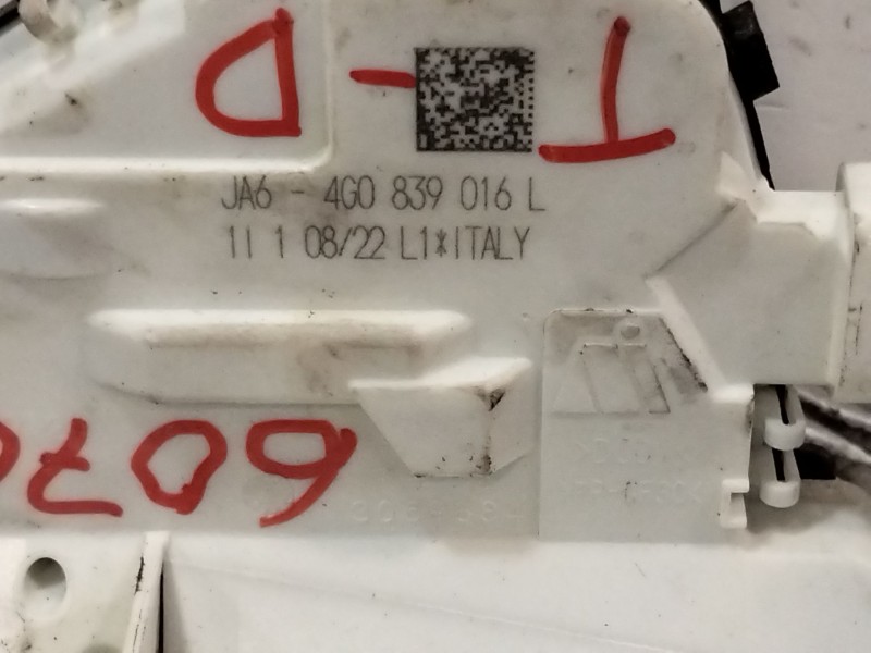 Recambio de cerradura puerta trasera derecha para audi q2 (gab, gag) 30 tdi referencia OEM IAM 4G0839016E  