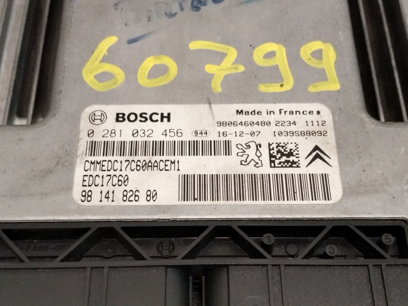 Recambio de centralita motor uce para peugeot partner furgoneta/monovolumen 1.6 bluehdi 100 referencia OEM IAM 9806460480  