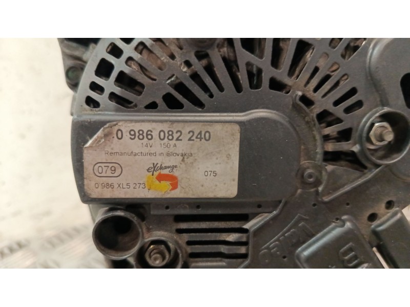 Recambio de alternador para peugeot partner furgoneta/monovolumen 1.6 bluehdi 100 referencia OEM IAM 0986082240  
