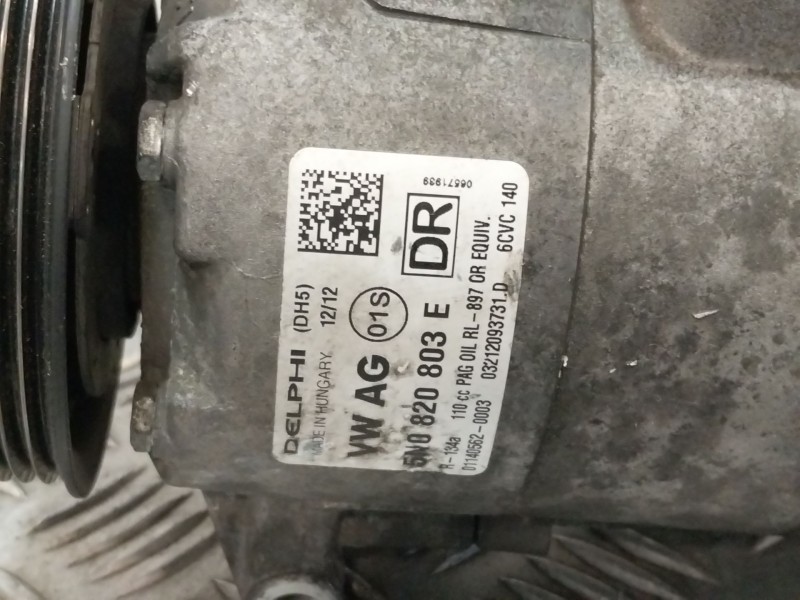 Recambio de compresor aire acondicionado para seat ibiza iv (6j5, 6p1) 1.6 tdi referencia OEM IAM 5N0820803E  