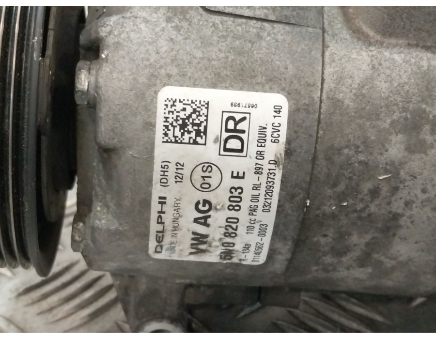 Recambio de compresor aire acondicionado para seat ibiza iv (6j5, 6p1) 1.6 tdi referencia OEM IAM 5N0820803E  