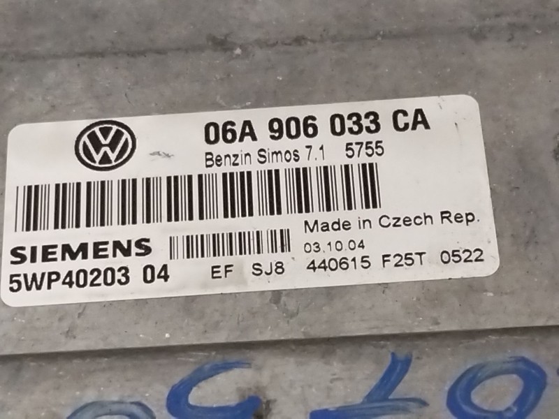 Recambio de centralita motor uce para volkswagen golf v (1k1) 1.6 referencia OEM IAM 06A906033CA  