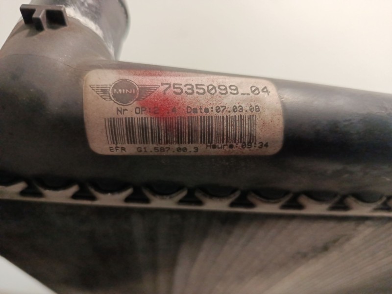 Recambio de radiador agua para mini mini (r56) cooper referencia OEM IAM 7535099  
