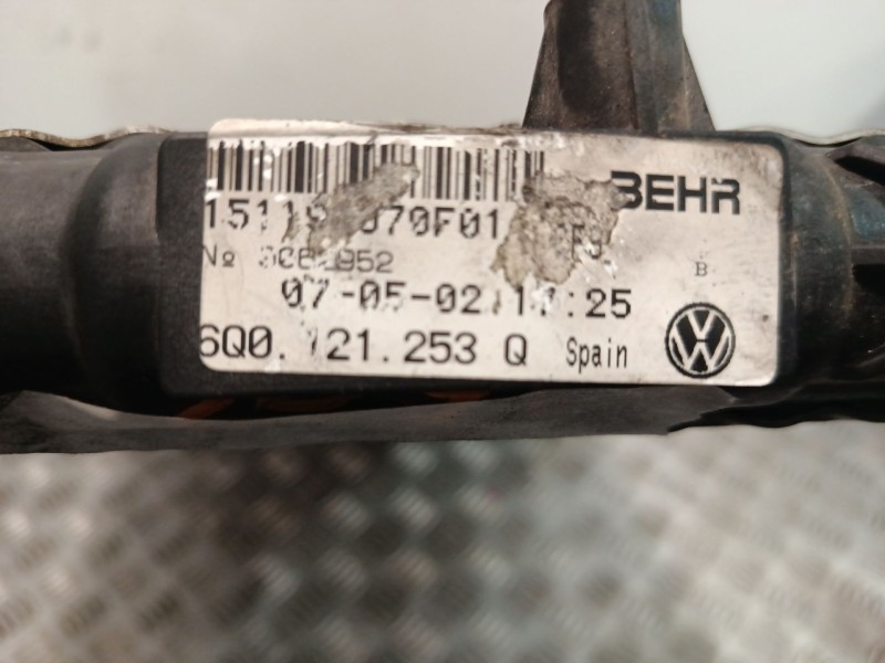 Recambio de radiador agua para seat ibiza iii (6l1) 1.4 16v referencia OEM IAM 6Q0121253Q  