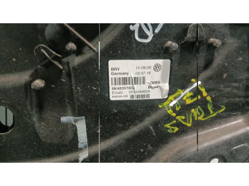 Recambio de elevalunas trasero derecho para volkswagen golf vi (5k1) 1.6 tdi referencia OEM IAM 5K4839730  