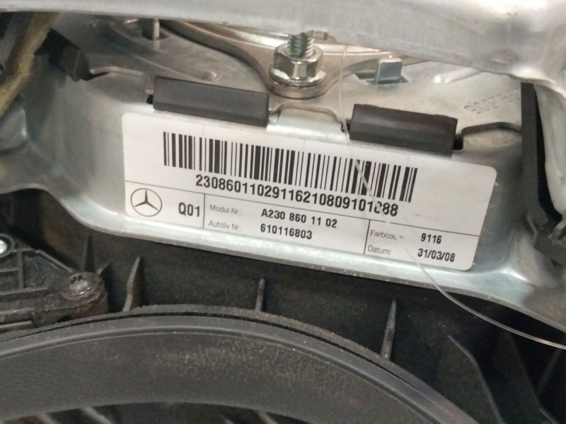 Recambio de airbag delantero izquierdo para mercedes-benz clase c (w203) sportcoupe referencia OEM IAM A2308601102  