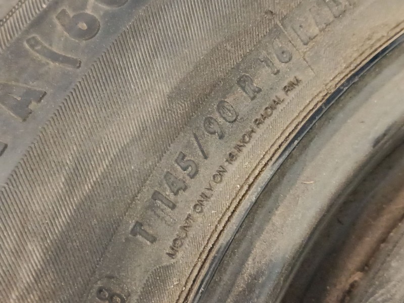 Recambio de neumatico repuesto para nissan qashqai i (j10, nj10) 2.0 referencia OEM IAM 145/90R16  