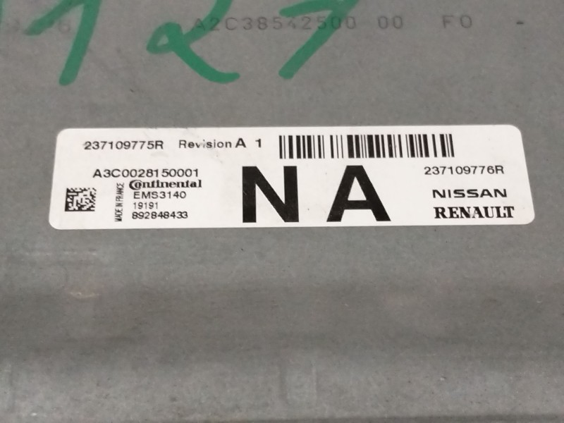 Recambio de centralita motor uce para renault clio iv (bh_) 0.9 tce 90 referencia OEM IAM 237109775R  
