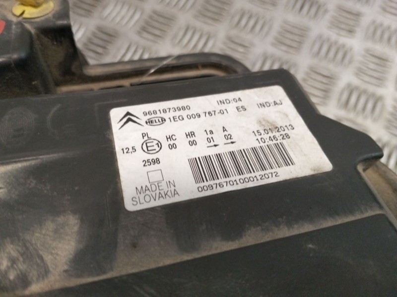 Recambio de faro izquierdo para citroën c3 picasso (sh_) 1.6 hdi 90 referencia OEM IAM 6208N5 9681873980 