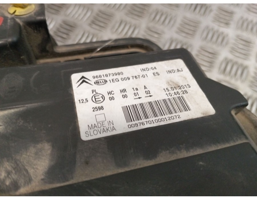Recambio de faro izquierdo para citroën c3 picasso (sh_) 1.6 hdi 90 referencia OEM IAM 6208N5 9681873980 