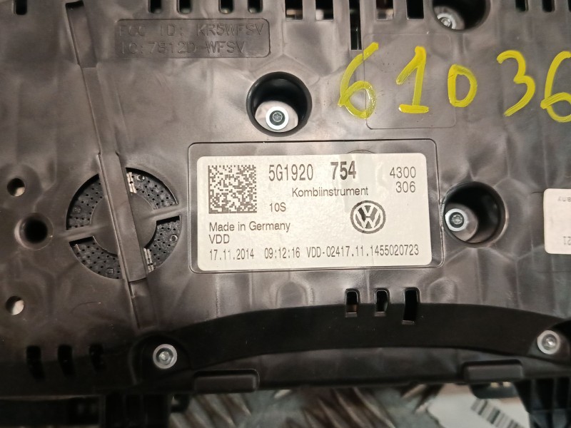 Recambio de cuadro instrumentos para volkswagen golf vii (gaca, fd6f) 1.4 tsi gte hybrido referencia OEM IAM 5G1920754  