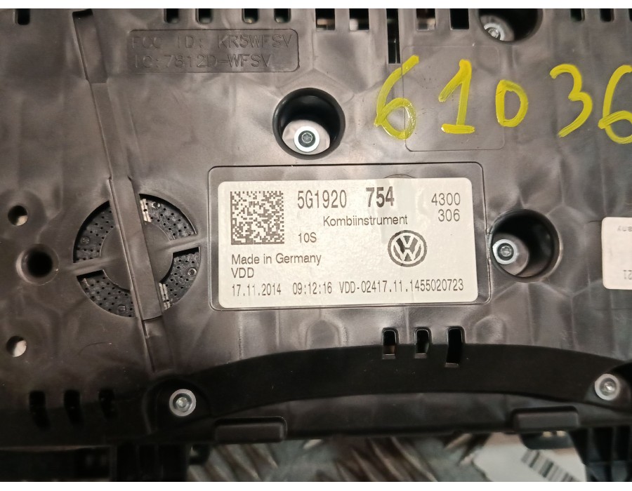 Recambio de cuadro instrumentos para volkswagen golf vii (gaca, fd6f) 1.4 tsi gte hybrido referencia OEM IAM 5G1920754  