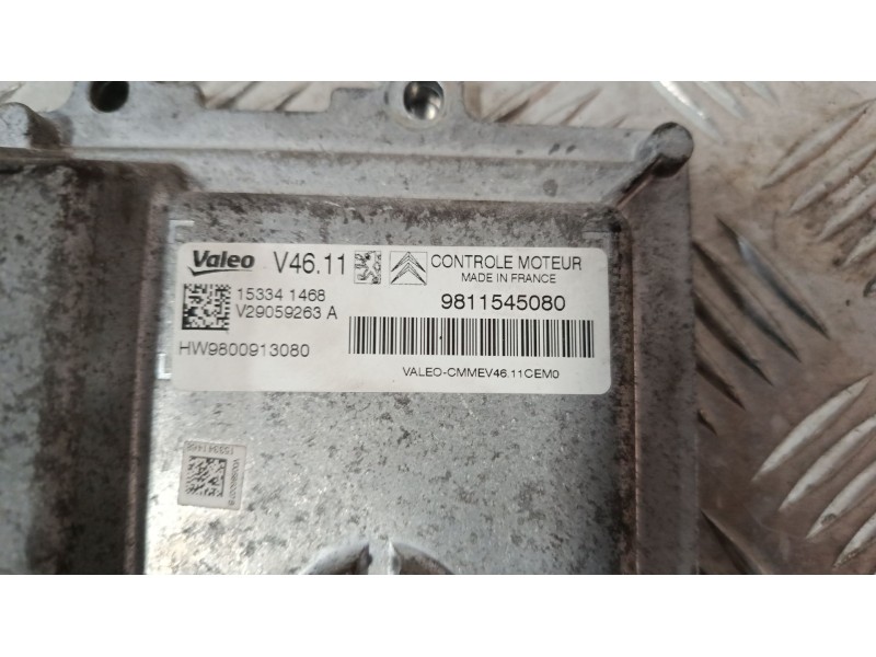 Recambio de centralita motor uce para citroën c4 cactus 1.2 vti 82 referencia OEM IAM 9811545080  