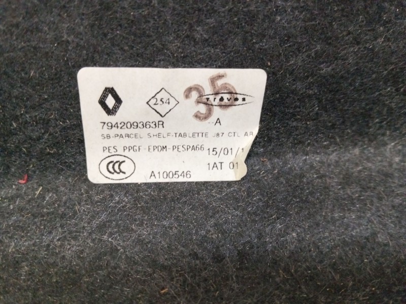 Recambio de bandeja trasera para renault captur i (j5_, h5_) 1.5 dci 90 referencia OEM IAM 794200572R  