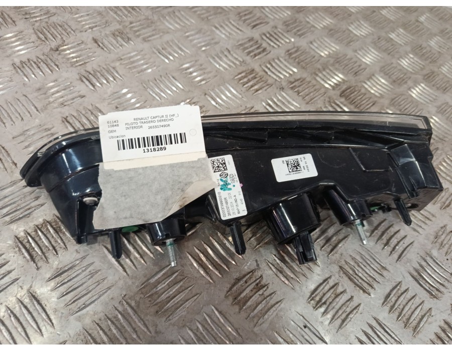 Recambio de piloto trasero derecho interior para renault captur ii (hf_) tce 160 (hfn1) referencia OEM IAM 265507490R  
