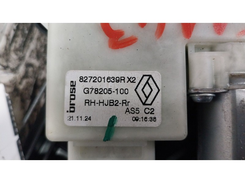 Recambio de elevalunas trasero derecho para renault captur ii (hf_) tce 160 (hfn1) referencia OEM IAM 827209371R  