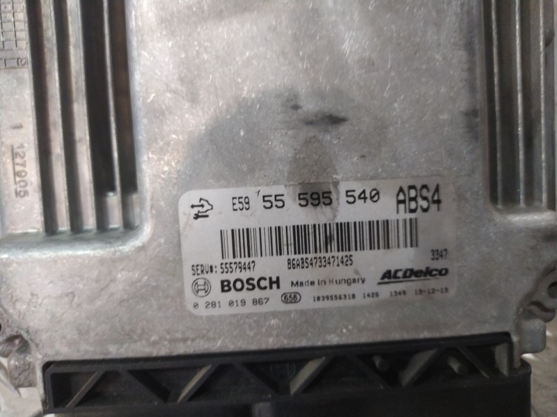 Recambio de centralita motor uce para opel insignia a (g09) 2.0 cdti (68) referencia OEM IAM 55595540  