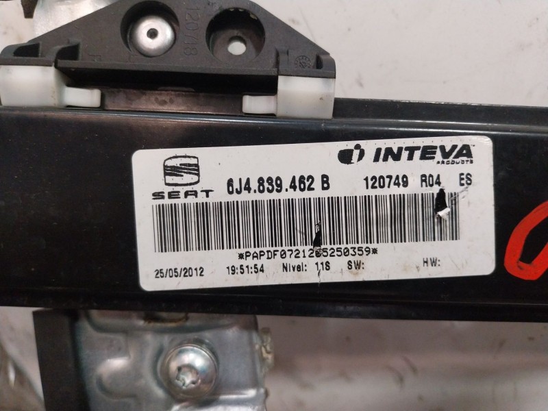 Recambio de elevalunas trasero derecho para seat ibiza iv (6j5, 6p1) 1.6 tdi referencia OEM IAM 6J4839462B  