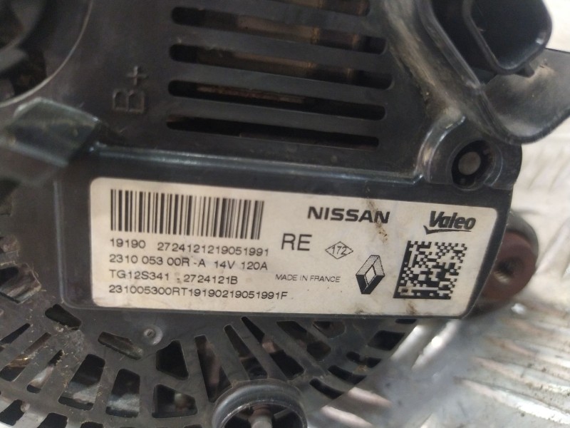 Recambio de alternador para renault clio iv (bh_) 0.9 tce 90 referencia OEM IAM 231002854R 231007644R 