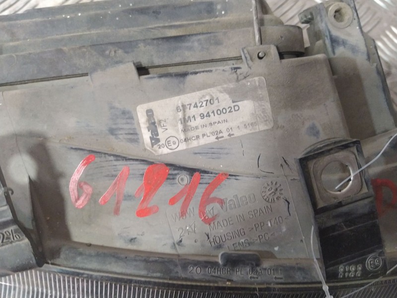 Recambio de faro derecho para seat leon (1m1) 1.4 16v referencia OEM IAM 1M1941002D  