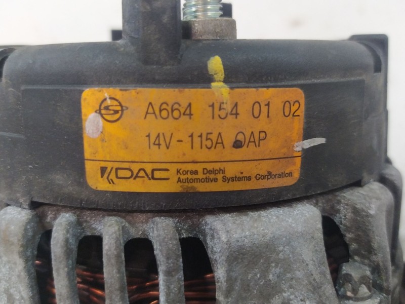 Recambio de alternador para ssangyong kyron 2.0 xdi 4x4 referencia OEM IAM A6641540002  