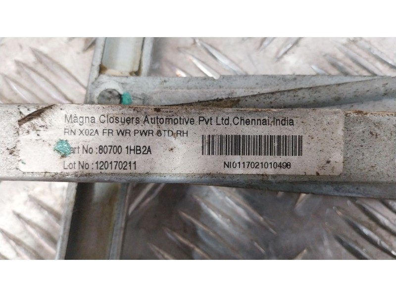 Recambio de elevalunas delantero derecho para nissan micra iv (k13k, k13kk) 1.2 referencia OEM IAM 807001HB2A  
