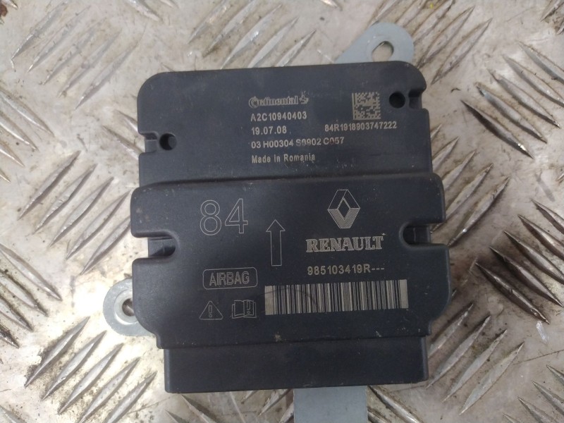 Recambio de centralita airbag para renault clio iv (bh_) 0.9 tce 90 referencia OEM IAM 985103419R  