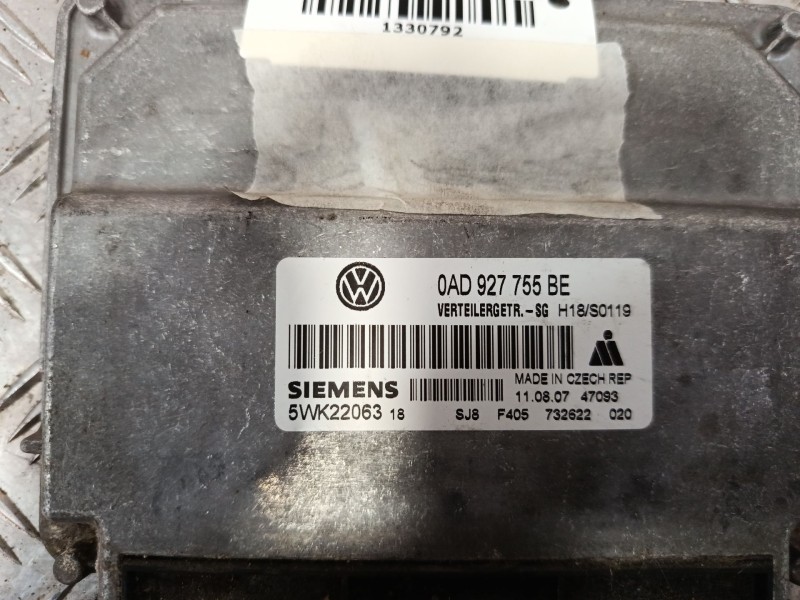 Recambio de centralita motor uce para volkswagen touareg (7l6) 2.5 tdi dpf referencia OEM IAM 0AD927755BE  