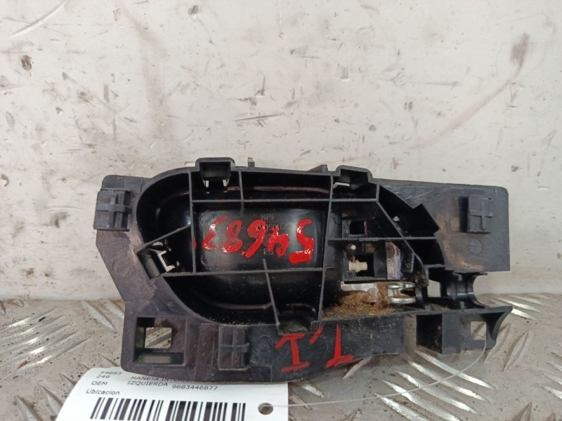 Recambio de maneta interior trasera izquierda para citroën c3 1.6 16v hdi referencia OEM IAM 9683446877  