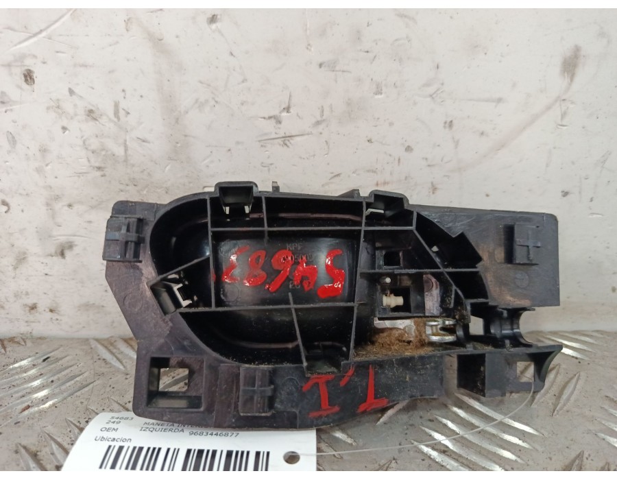 Recambio de maneta interior trasera izquierda para citroën c3 1.6 16v hdi referencia OEM IAM 9683446877  