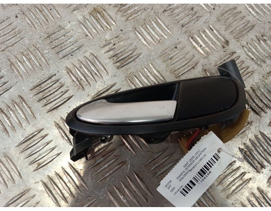 Recambio de maneta interior delantera izquierda para seat leon (1p1) 1.6 tdi referencia OEM IAM 5P0837113B1UQ 3B0837207GGRU 