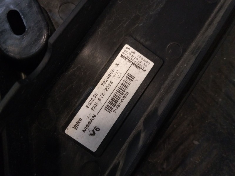 Recambio de electroventilador para nissan qashqai ii (j11, j11_) 1.7 dci referencia OEM IAM 21481HV80B  