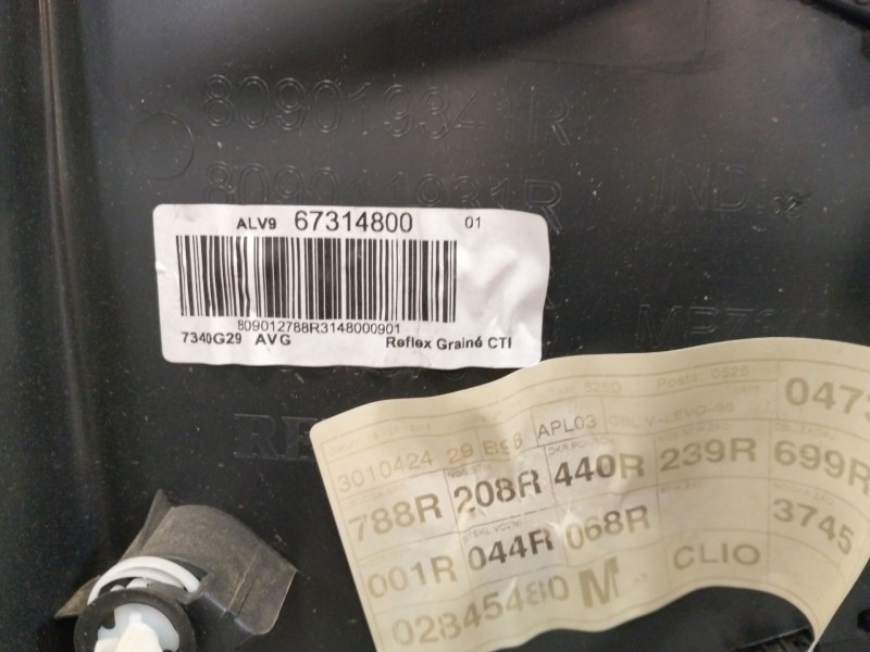 Recambio de guarnecido puerta delantera izquierda para renault clio iv (bh_) 0.9 tce 90 referencia OEM IAM 809019341R  