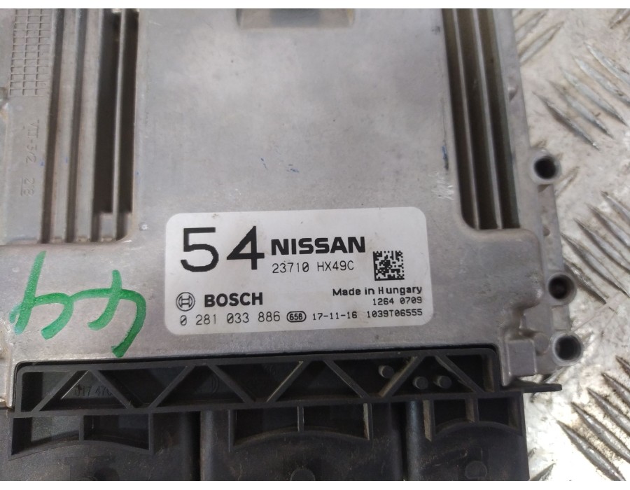 Recambio de centralita motor uce para nissan qashqai ii (j11, j11_) 1.6 dci referencia OEM IAM 0281033886  