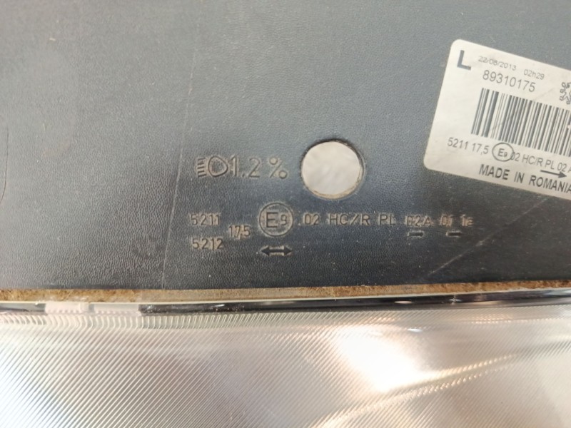 Recambio de faro izquierdo para citroën xsara picasso referencia OEM IAM 9649557480  