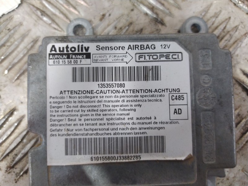 Recambio de centralita airbag para fiat fiorino electrica micro vett referencia OEM IAM 1353557080  